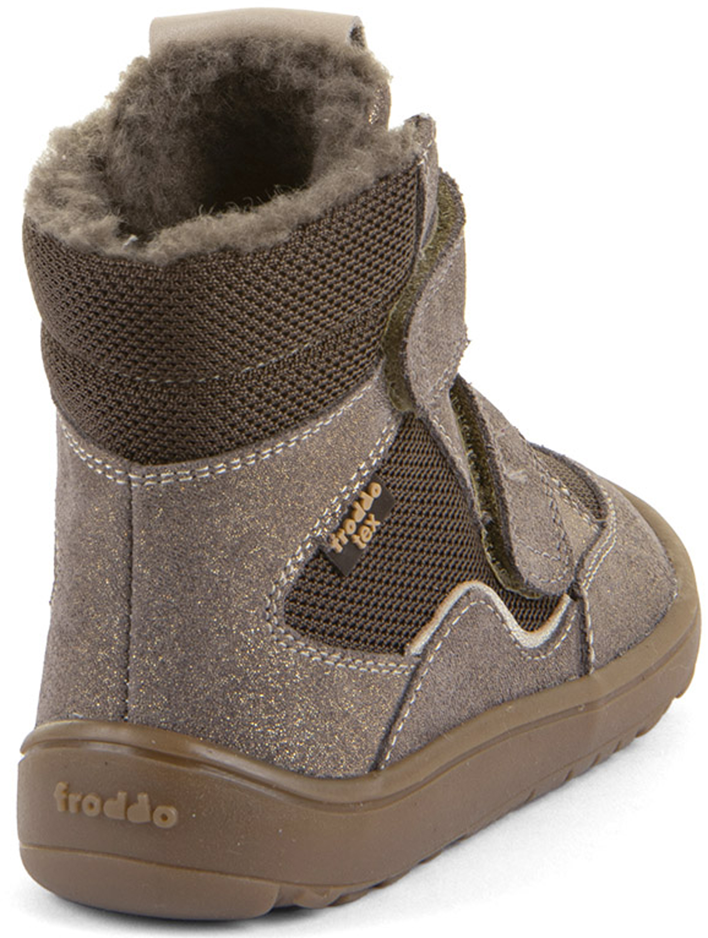 Winterstiefel Leder + Mesh +TEX +Schurwollfutter Beige Bronze FRODDO Barefoot G3160247