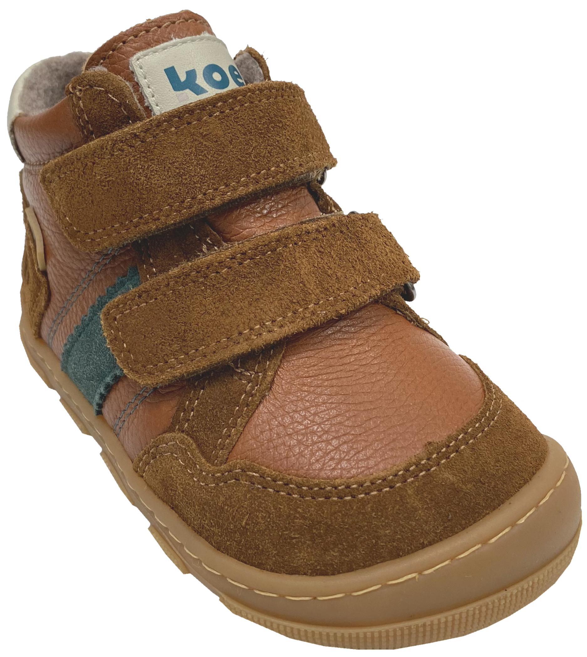 Leder Barfußschuhe mit Wollfleece Futter TEX Membran KOEL Barefoot *Kabriel 3.0 Cognac* Extra Wide 15T008.123