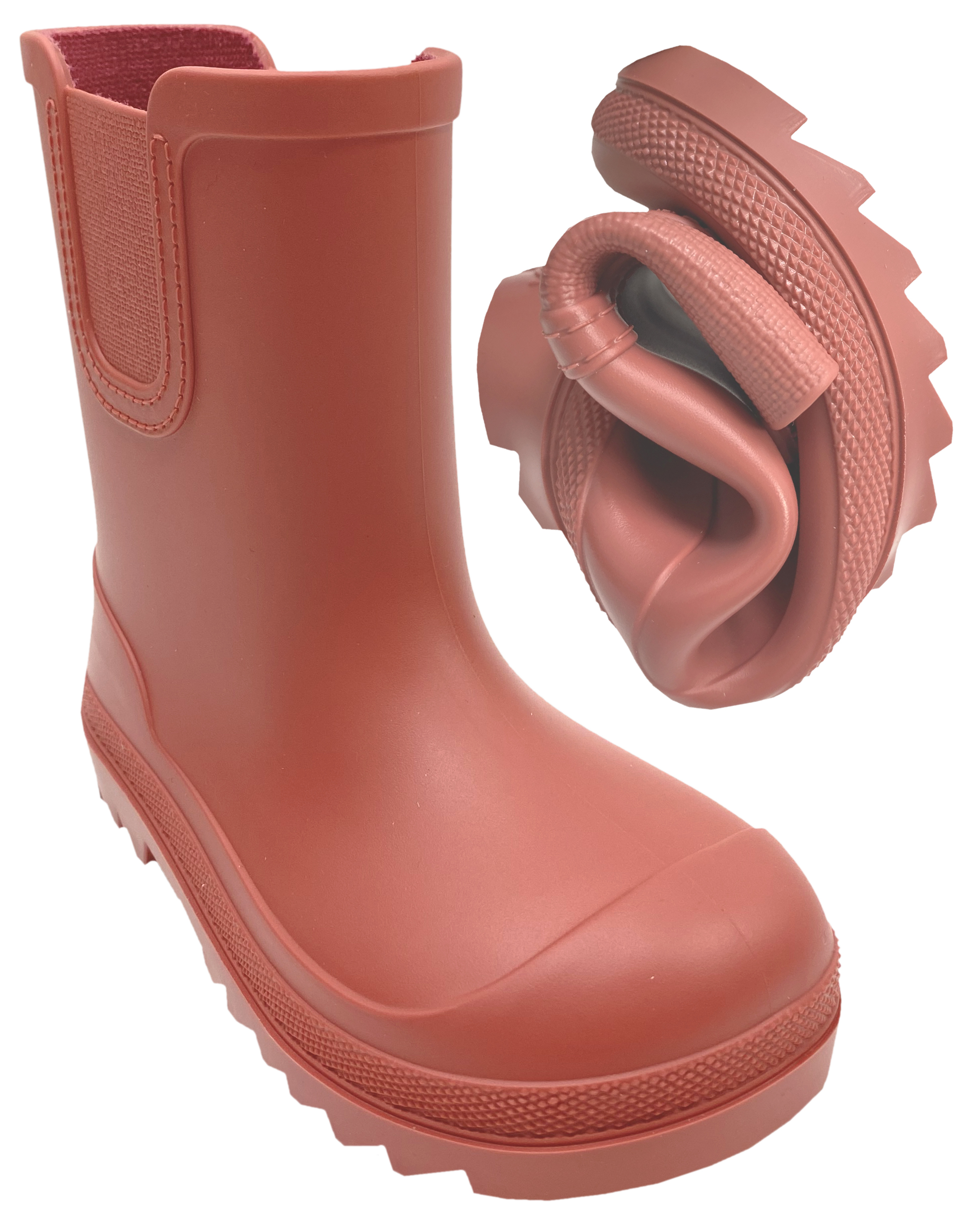 Leichte & flexible Barfußgummistiefel Xtra breite Zehenbox von IGOR * Verona * in Coral