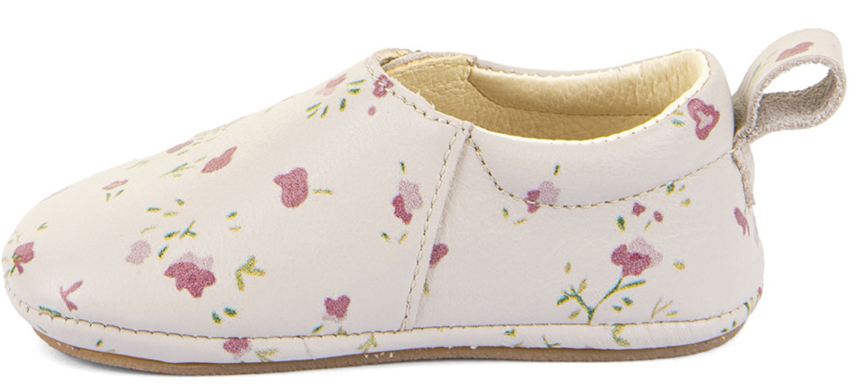 Flache Prewalker Lederschuhe in Beige Flower mit soft- knautschiger Minimalsohle von FRODDO Barefoot G1130020