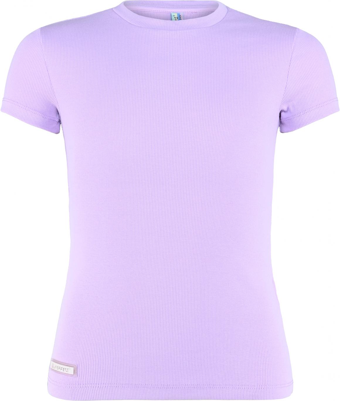 Schlichtes Basic Shirt Kurzarm aus Flieder farbendem Ripp Jersey  von BLUE EFFECT  5771