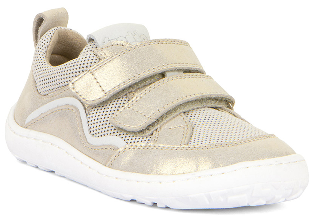 Flexible Sneaker *Barefoot Baze * Leder + Mesh Besatz Gold Shine v. FRODDO G31326
