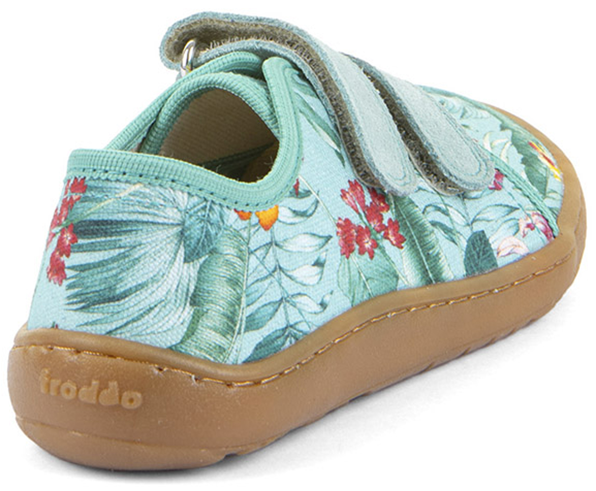 Canvas Sneaker Barefoot Grip Sohle von FRODDO in Mint Hawaii Motiv G1700440