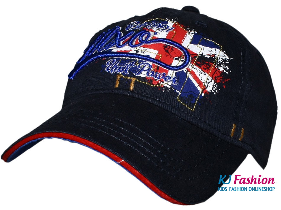 Cooles Basecap mit Flaggendruck & Stick in Marine Blau von MAXIMO Made in Germany 53503-704700