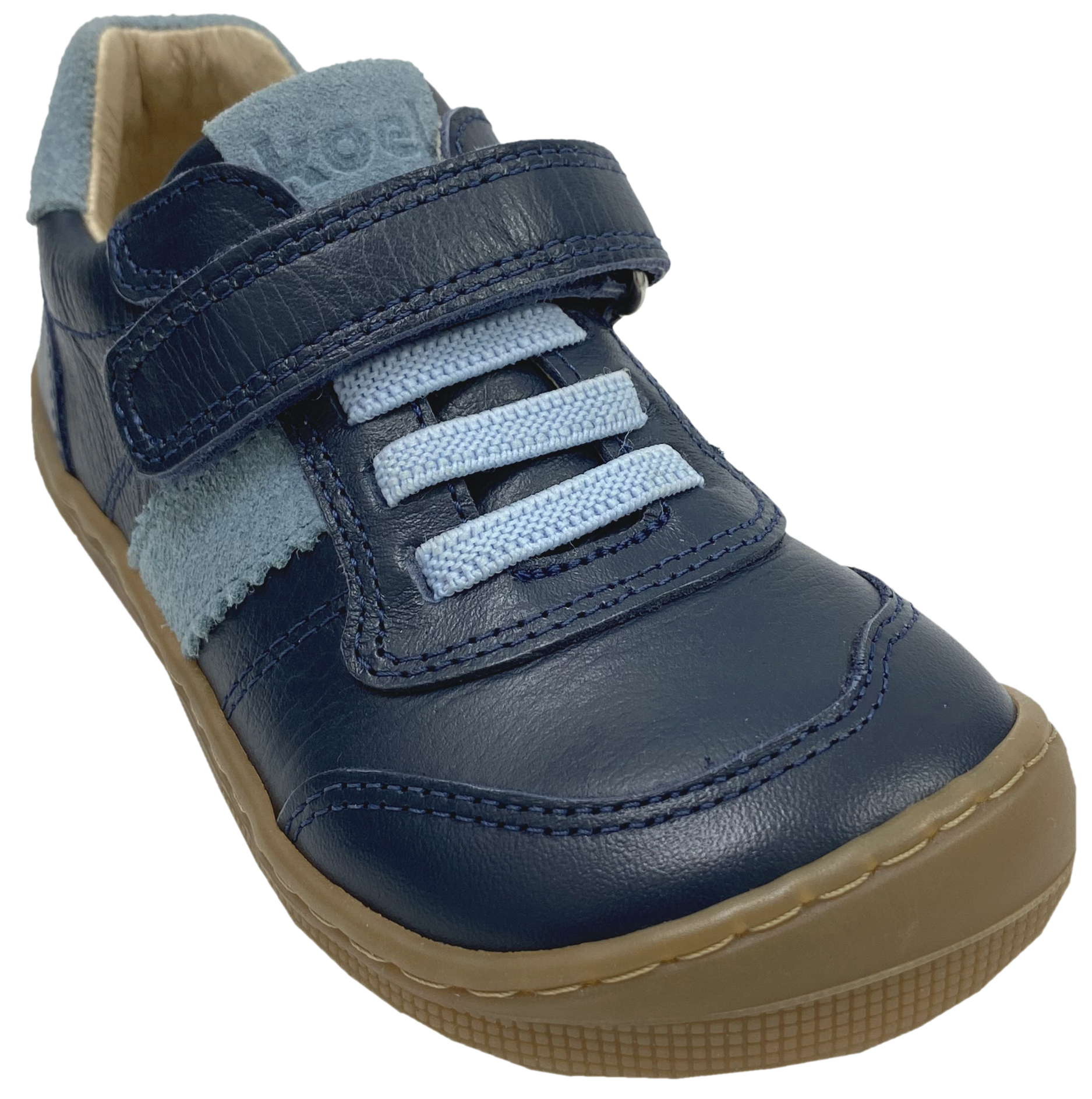 Low Top Leder Sneaker mit Klett in Blau / Navy DYLAN Leather 3.0 von KOEL Barefoot