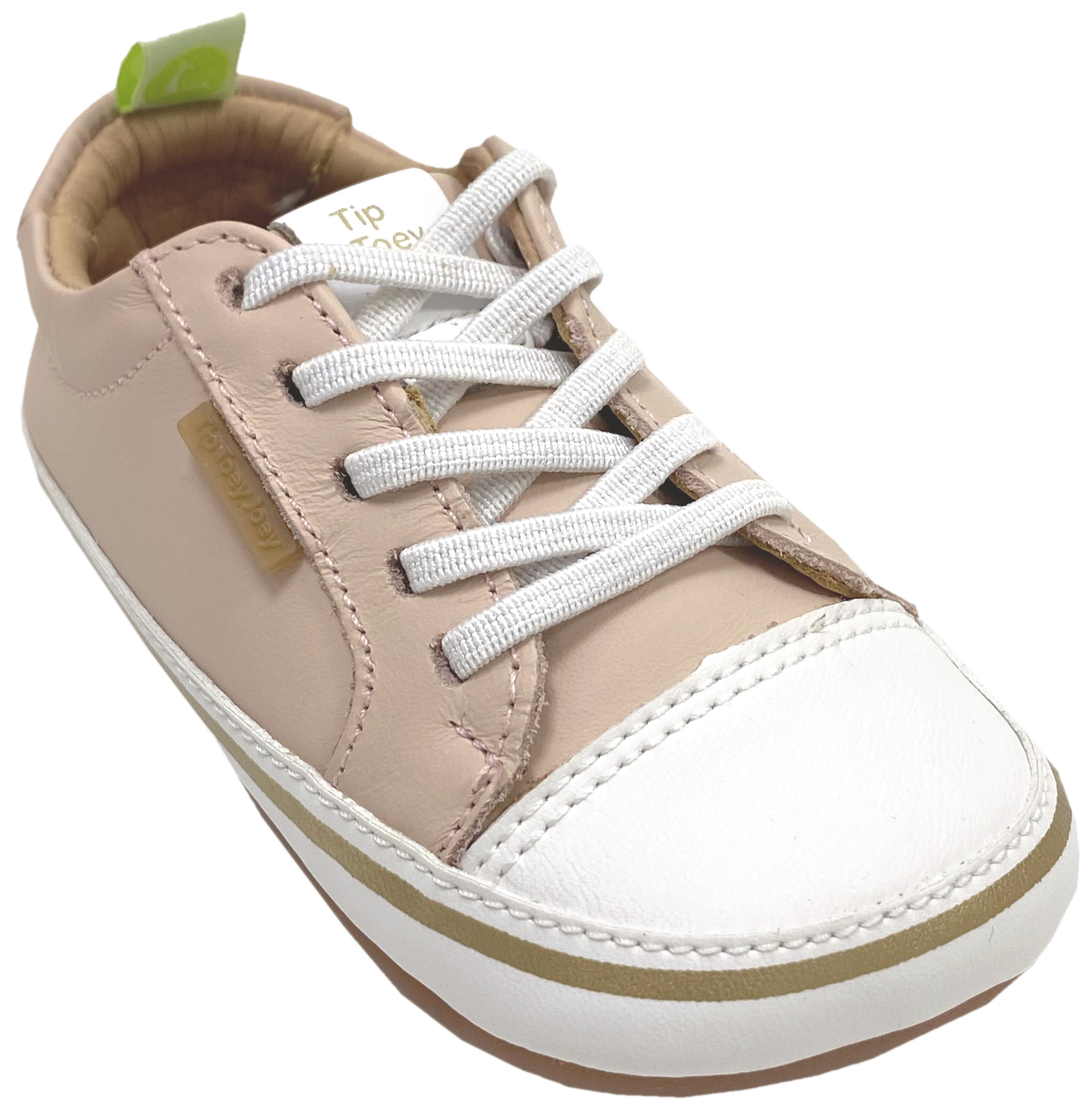 Knautschiger Lederschuh mit Minimalsohle aus Gummi Barfußsneaker *FUNKY* Zart Rosa von TIP TOEY JOEY