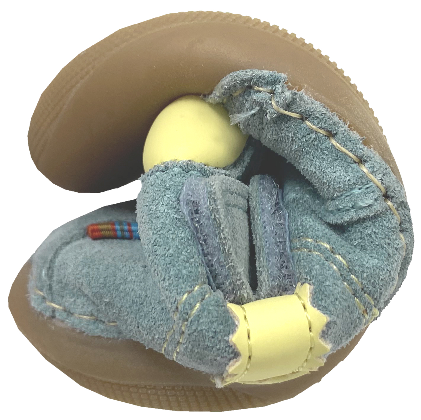 Knautschige Barfußschuhe AUSTIN in Jeans, Suedeleder & Wollfutter KOEL Barefoot  09M017.305