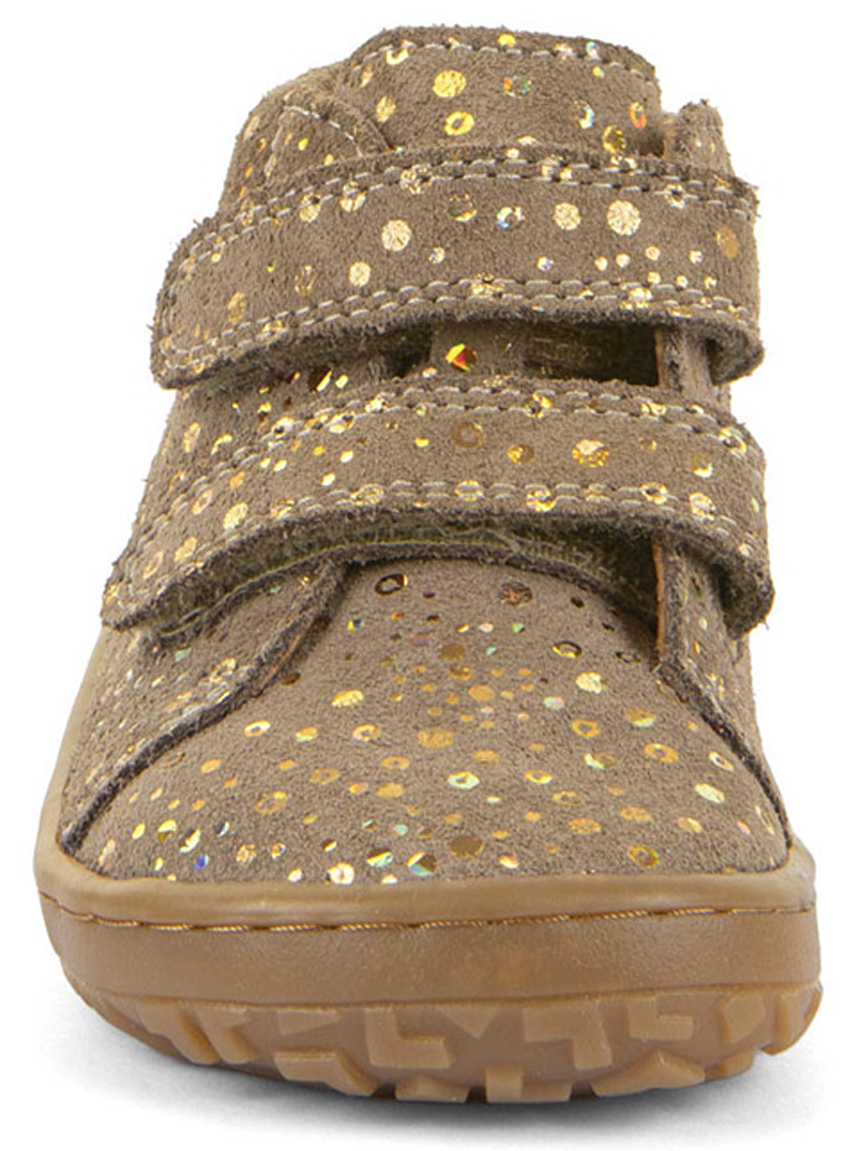 Barfußschuhe knöchelhoch aus Nubukleder von FRODDO in Beige / Gold *First Step* G2130369