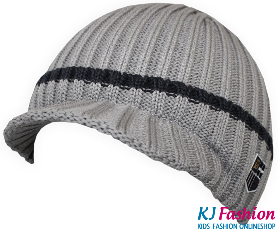 Dicke BW Strickmütze mit Schirm in Hellgrau von MAXIMO Modell 33575-203400 fb3766