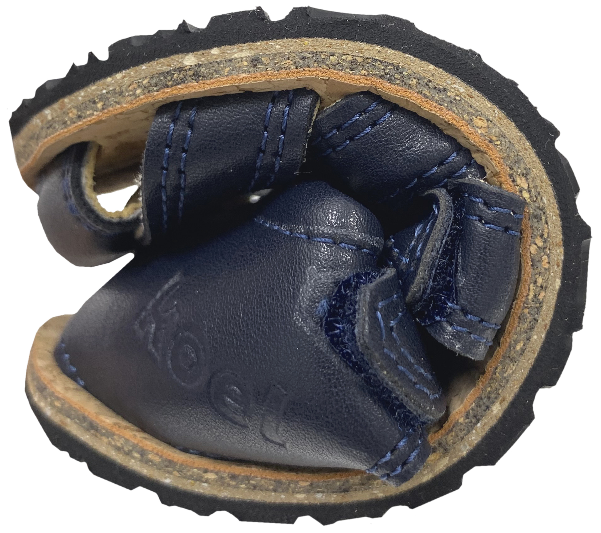 Barfußschuhe / Römersandale Zehen & Fersenschutz, Nappa Leder ARIN in Dark Blue von KOEL 24M008.101