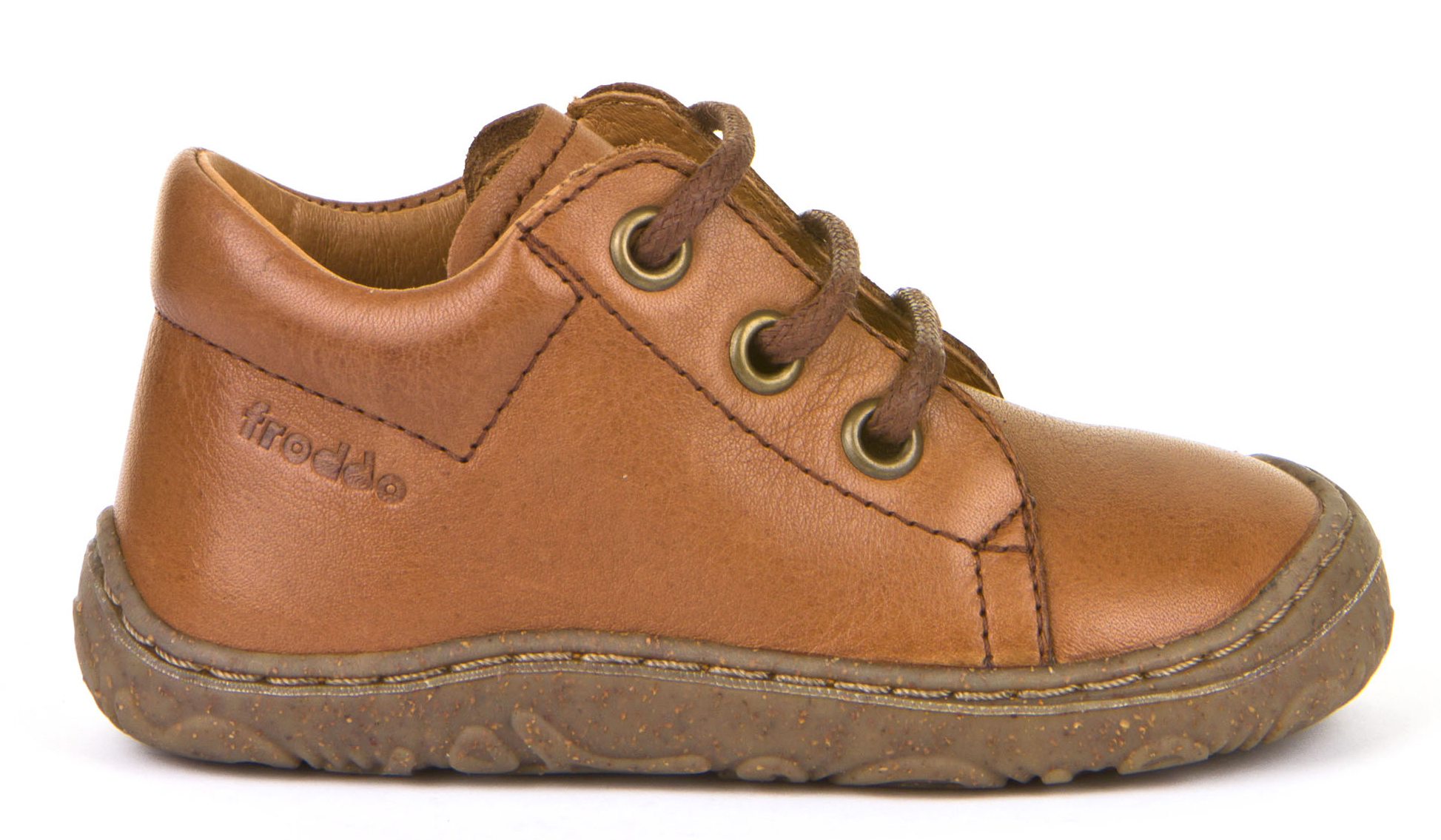 Flexible Halbschuhe, Schmal, aus Leder, z.schnüren in Cognac von FRODDO 30204-3