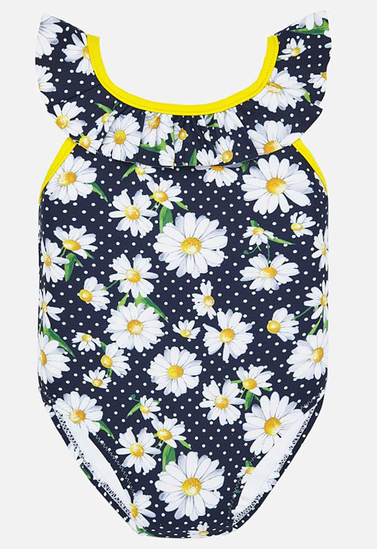 Süßer Badeanzug unterfüttert, in Dark Blue mit Margeriten Print AOP von MAYORAL Baby 1717
