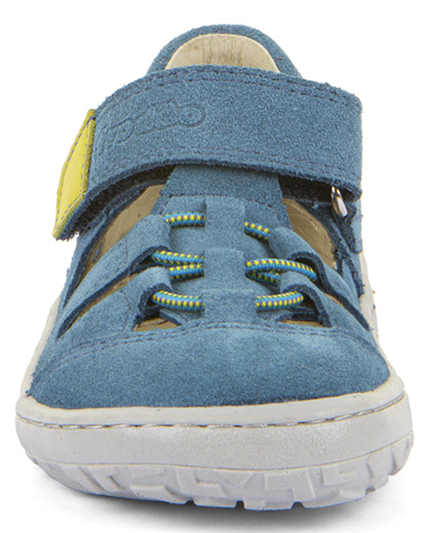 Halbsandale / Minimalschuhe aus Leder Zehen & Fersenschutz von FRODDO Barefoot in Jeans Blau G3150290