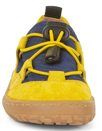 Barfußsneaker mit Elastiksenkel, Leder & Mesh Gelb / Kobalt FRODDO Barefoot Track G3130243-3