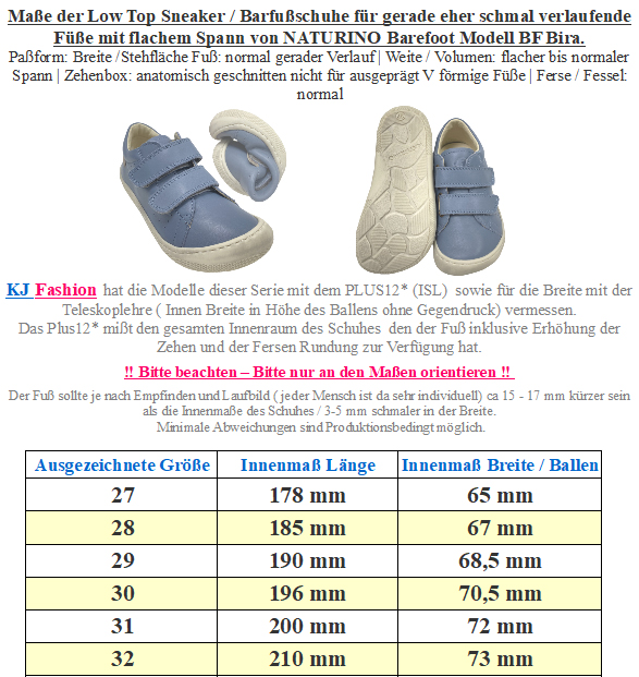 Knautschig weiche Leder Sneaker mit Minimalsohle von NATURINO Barefoot * BIRA * in Celeste