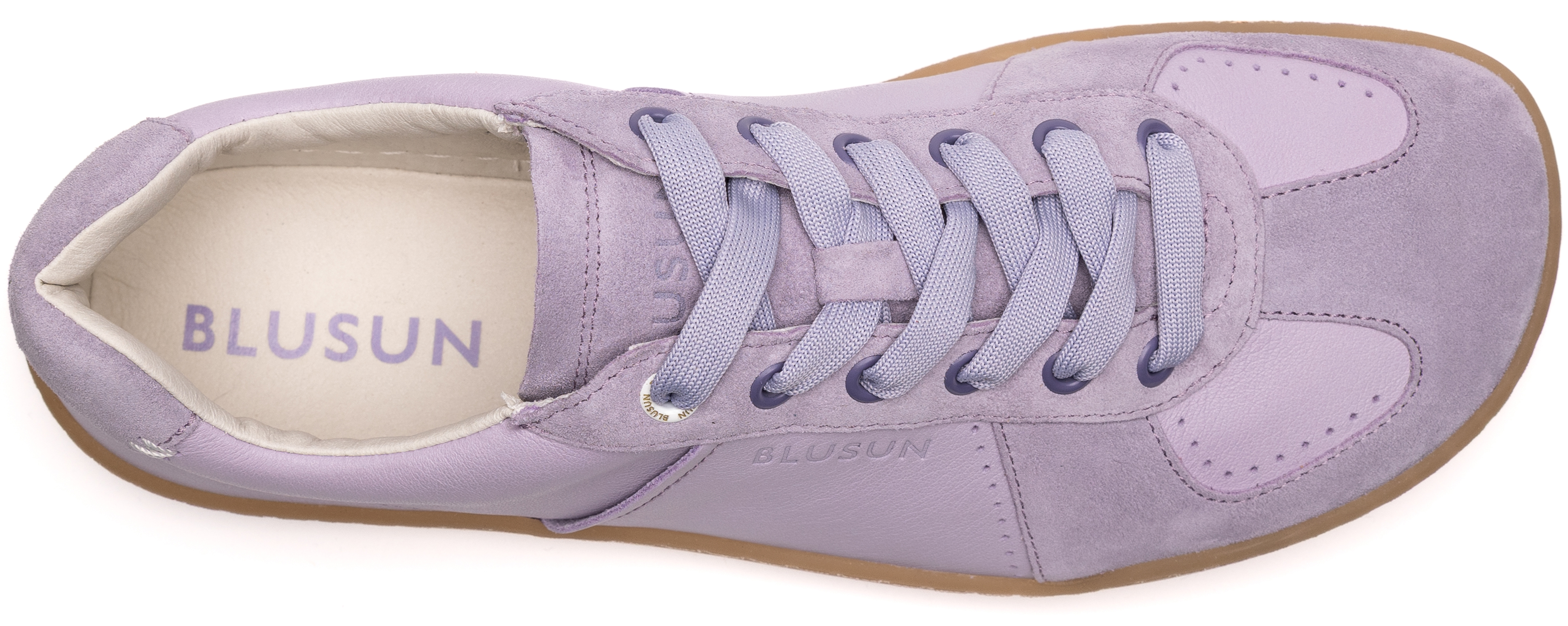 Schicker Barfuß Sneaker in hellem Flieder / Lila von BLUSUN aus weichem Leder BLSN-200 Lilac