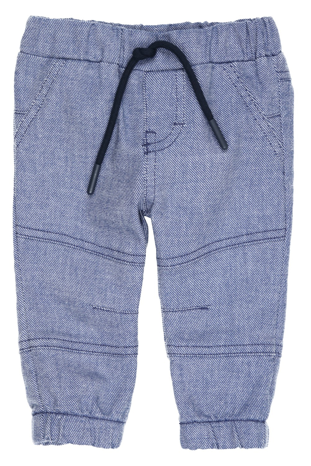 Schlichte Schlupfhose aus BW / Leinen Mix in Marine / Weiß Nadelstreifen von GYMP 2270