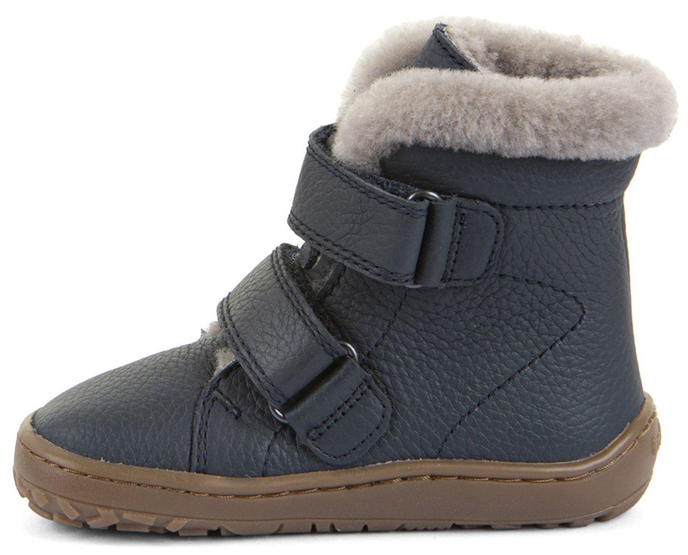 Barfußschuhe / Winterstiefel Nappaleder Dark Blue mit Lammfellfutter von FRODDO Barefoot G3160248