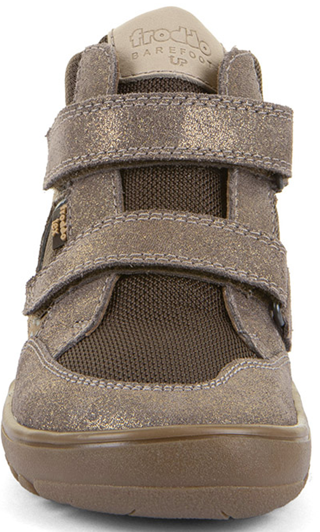 Leder Minimalschuh, Mesh + TEX Membran in Beige Glitzer Leo  *FRODDO Barefoot UP Hill TEX* G3110281