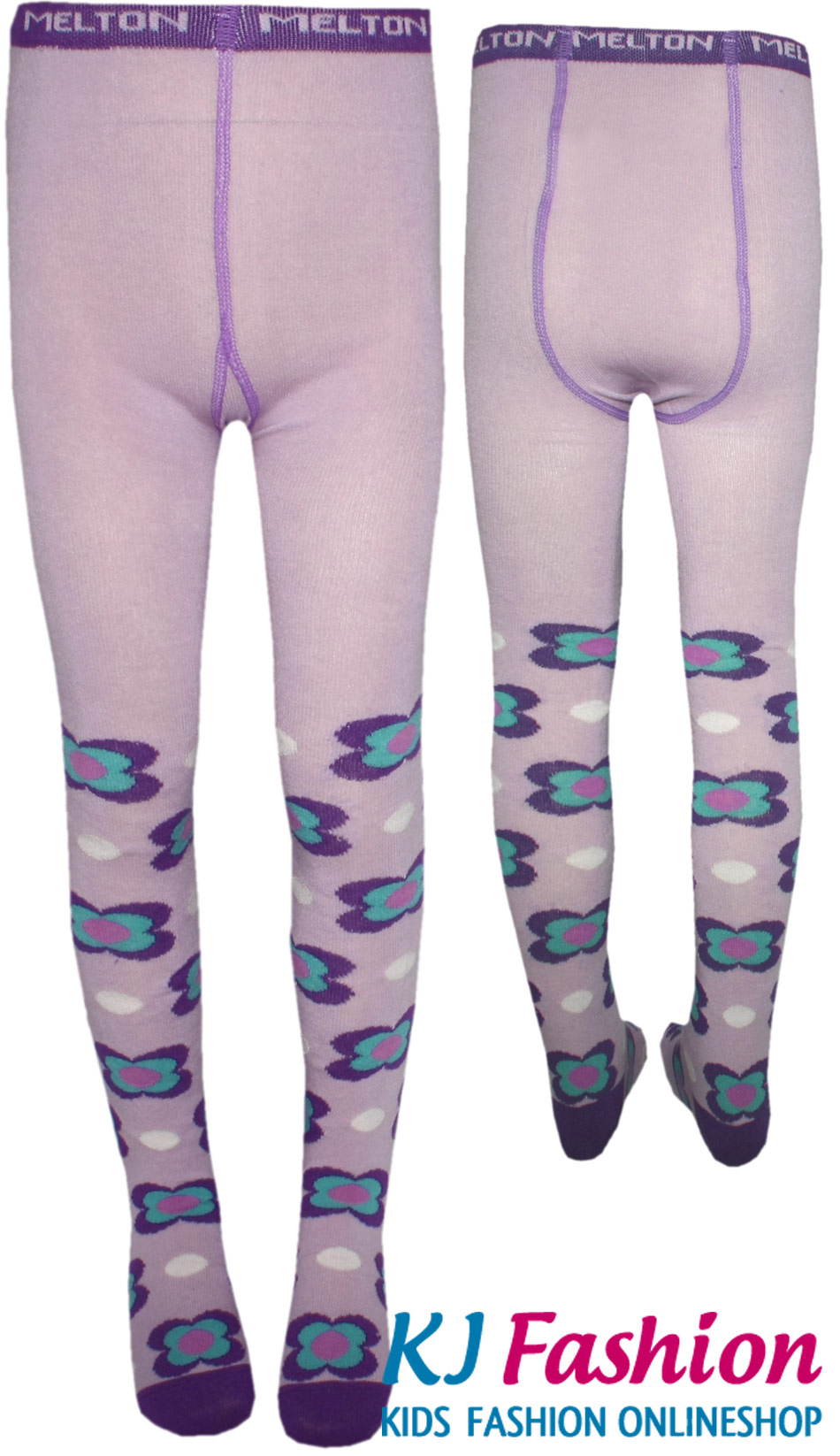 Schicke Strumpfhose in Flieder FLOWER von MELTON - dänische Strumpfmode Modell 9202-740