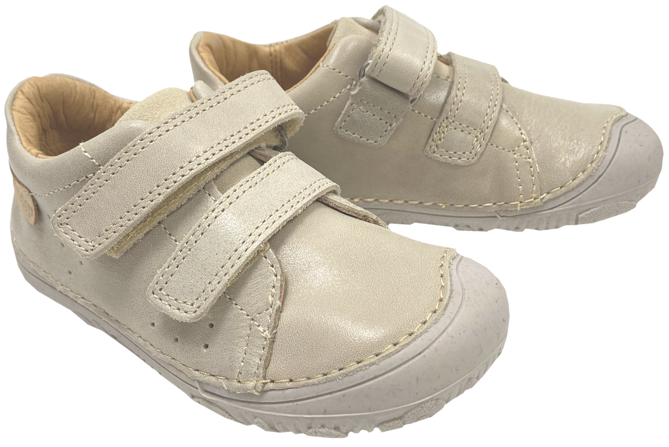 Knautschig weiche Halbschuhe aus Leder mit Minimalsohle in Cream / Beige von D.D.Step Barefoot 61950