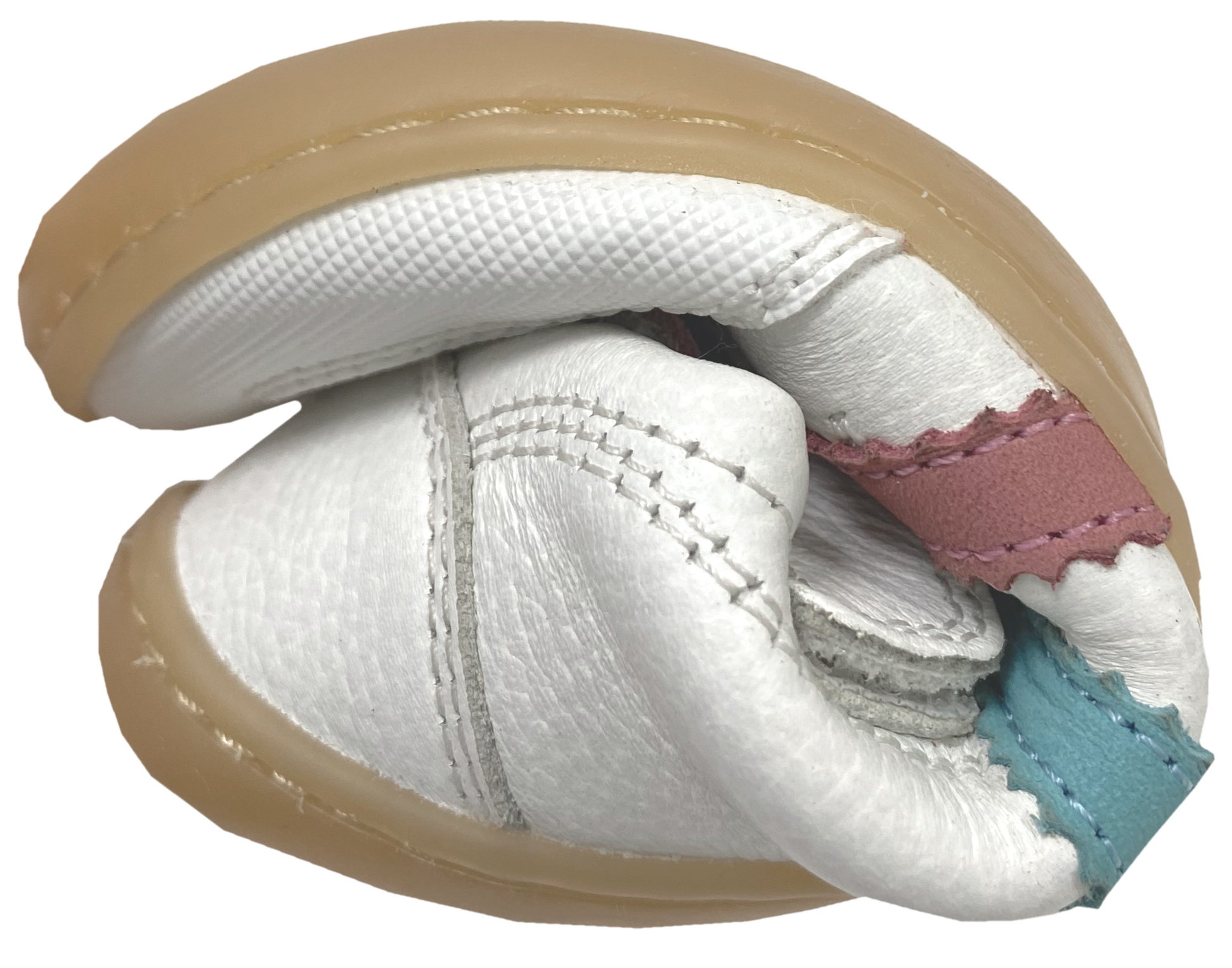 Barfuß-Sneaker, Non-Marking Sohle, Weiß/ Türkis / Pink von CHETTO Barefoot