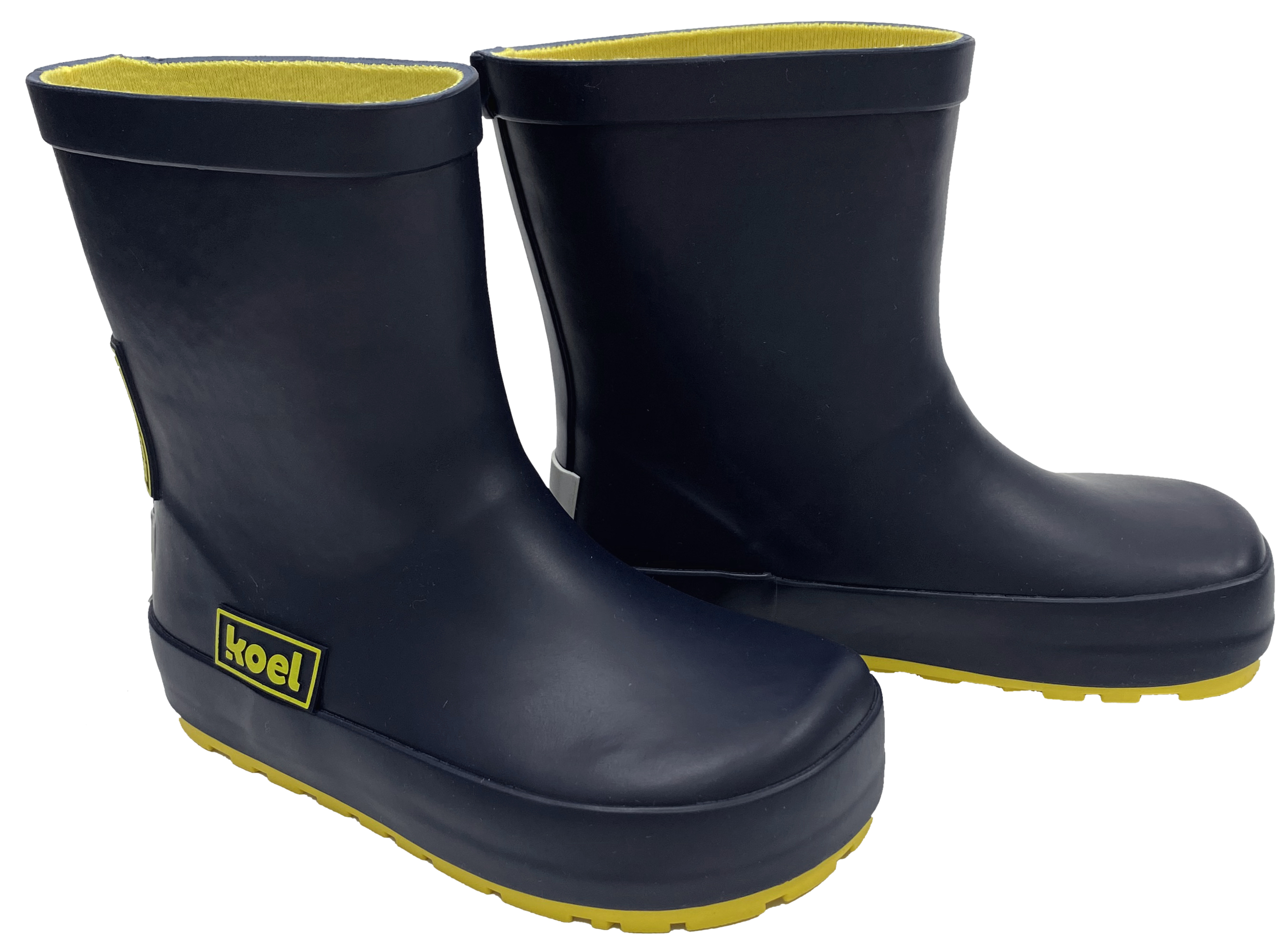 Breite Barfuß Gummistiefel / Wellie, super flexibel, anatomische Zehenbox KOEL V2 in Dark Blue