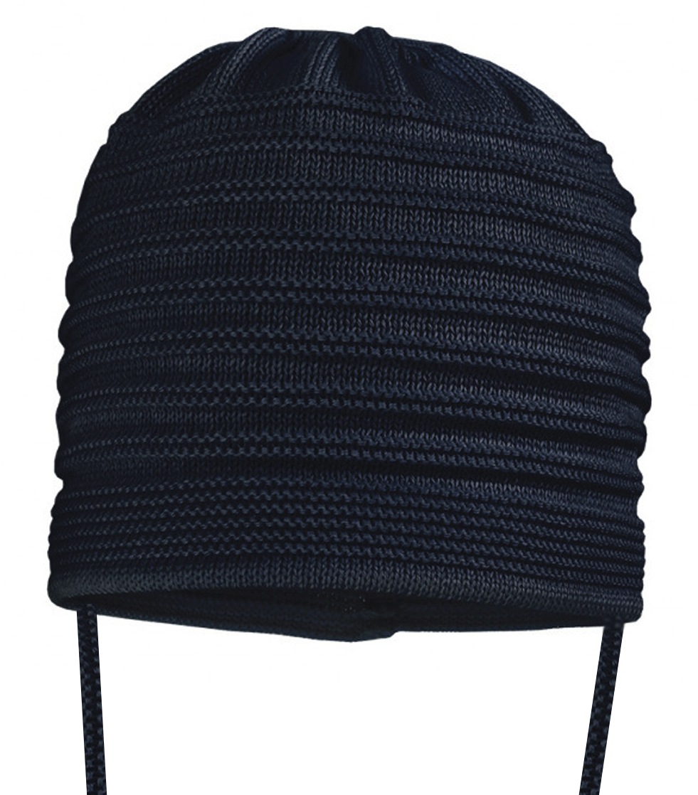 Schick, schlichte Feinstrick Mütze mit Struktur, z. binden in Dark Navy von MAXIMO 375300
