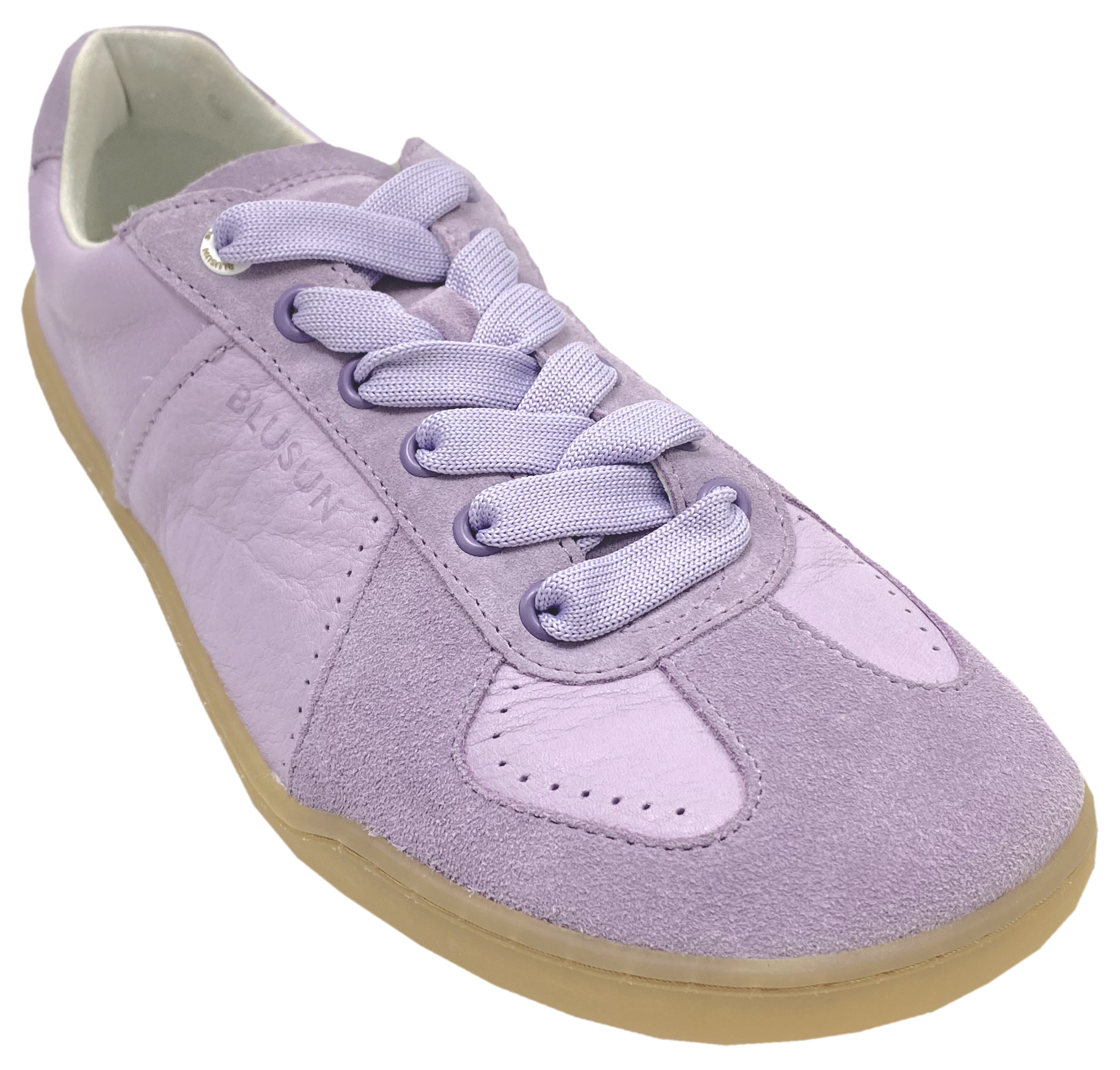 Schicker Barfuß Sneaker in hellem Flieder / Lila von BLUSUN aus weichem Leder BLSN-200 Lilac