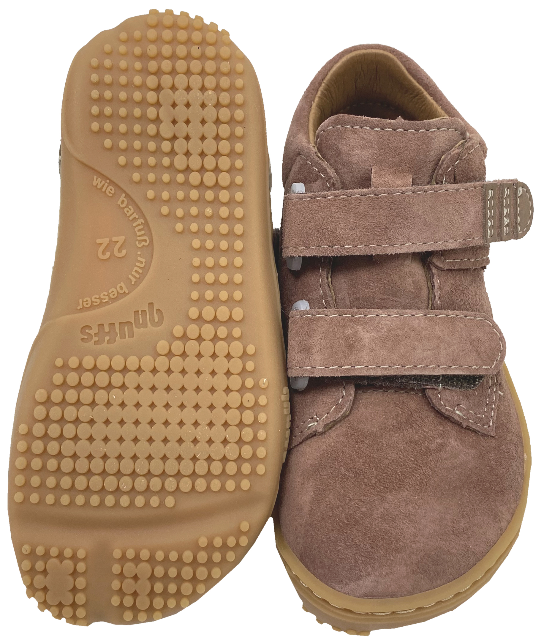 Knöchelhoher Leder Barfußschuh Kaltfutter von QNUFFS by Ricosta *BUCHE * in Mousse/ Tundra 0010132