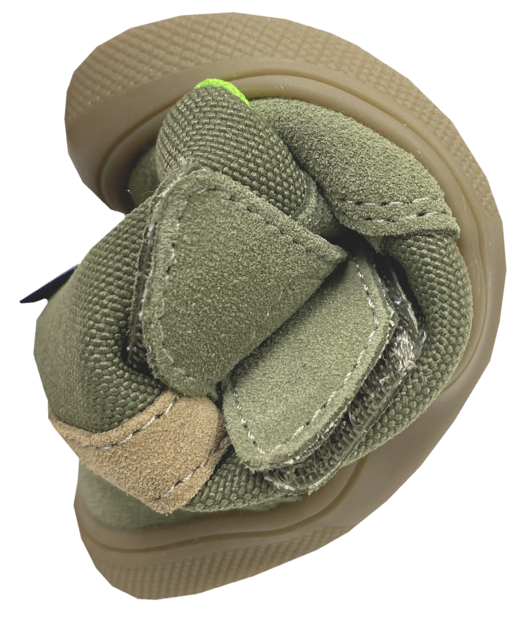 Winterstiefel aus Suedeleder, TEX Membran + Schurwollfutter NATURINO Barefoot KODDAS in Oliv Grün / Beige