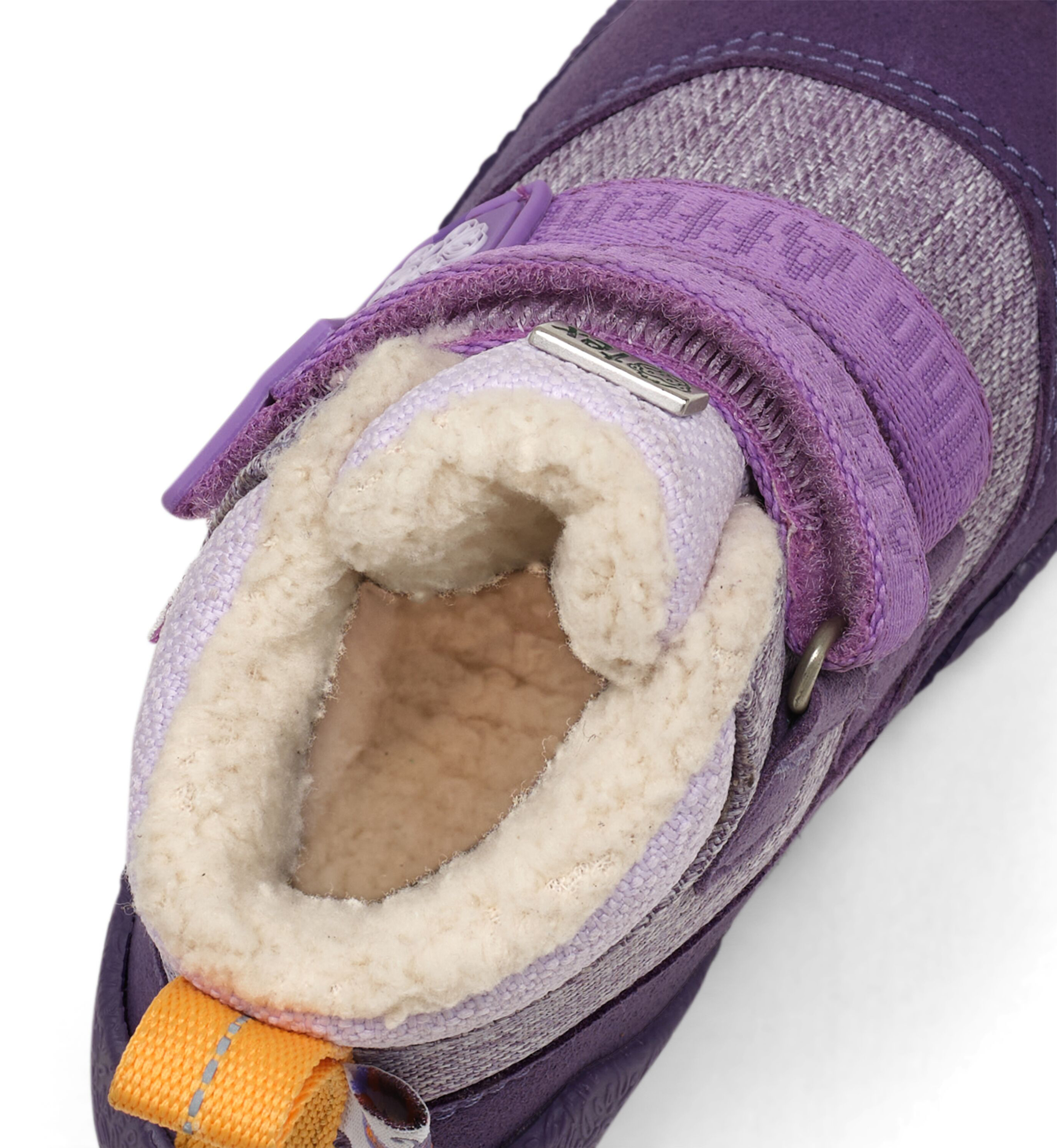 Veganer Midboot  SNUGGY mit Winterfutter von AFFENZAHN in Purple Motiv Butterfly