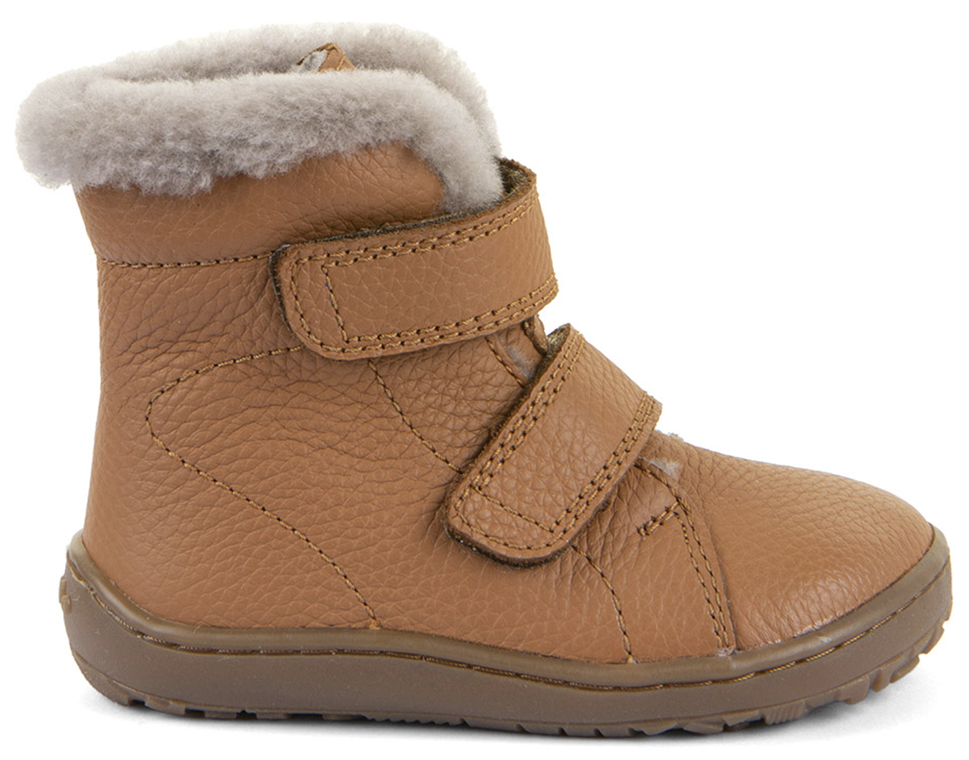 Barfußschuhe / Winterstiefel Nappaleder COGNAC mit Lammfellfutter von FRODDO Barefoot G3160248