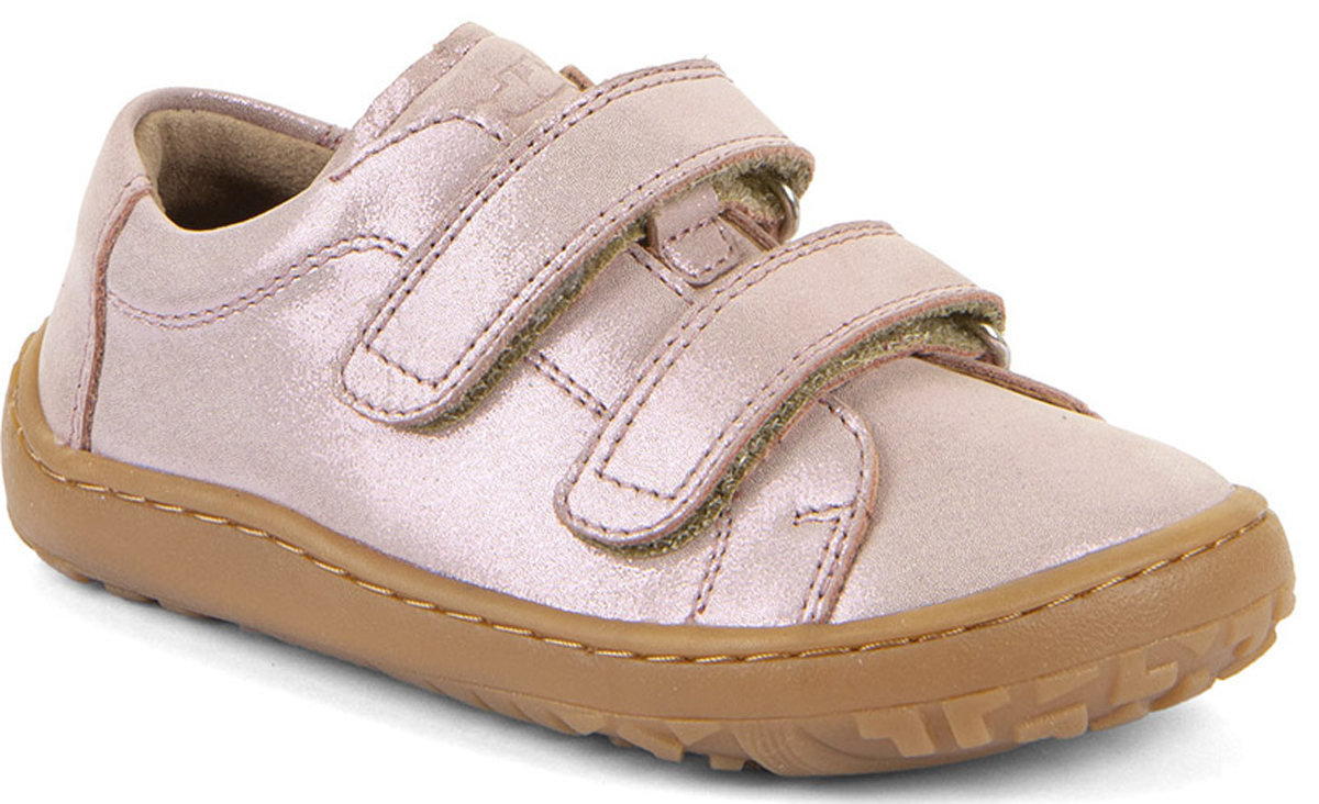 Leder Sneaker / Barfußsneaker Doppelklett * Pink Shine Glitzer * von Froddo Barefoot G3130284