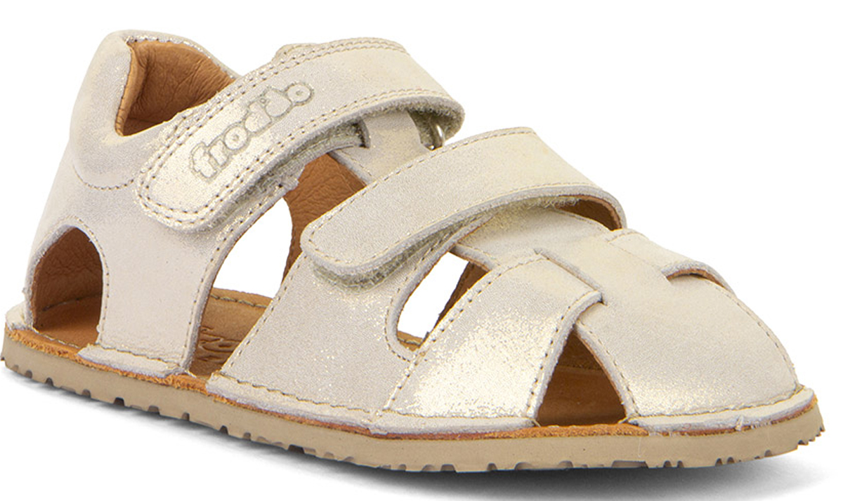 Barfußsandale aus Leder, Fersen & Zehenschutz von FRODDO *Flexy Avi* in Gold Shine G3150263