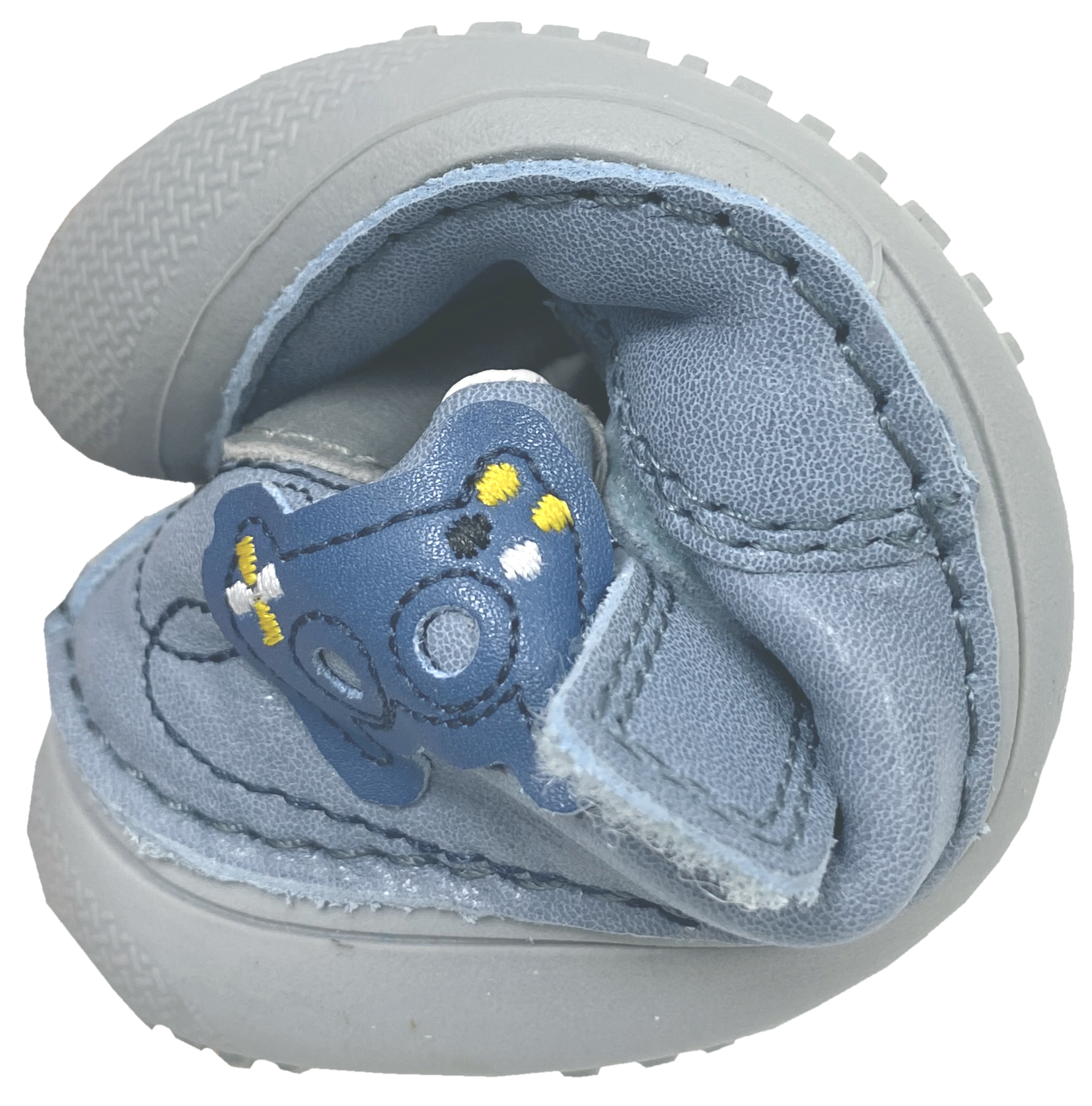 Knautschige Leder Sneaker / Minimalschuhe von D.D.Step Barefoot in Aero Blue Gamer Stick