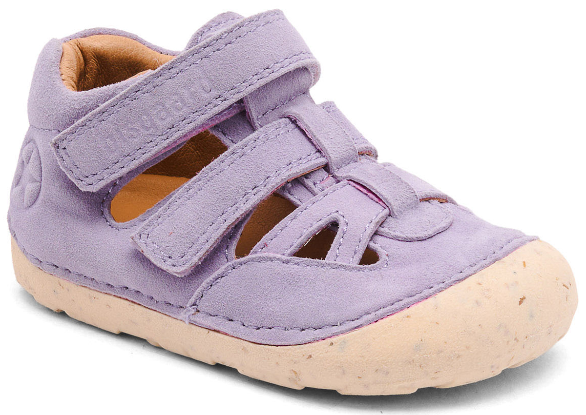 Knautschig weiche Halbsandale aus Leder in Hell Violett Modell Tate von BISGAARD Barefoot
