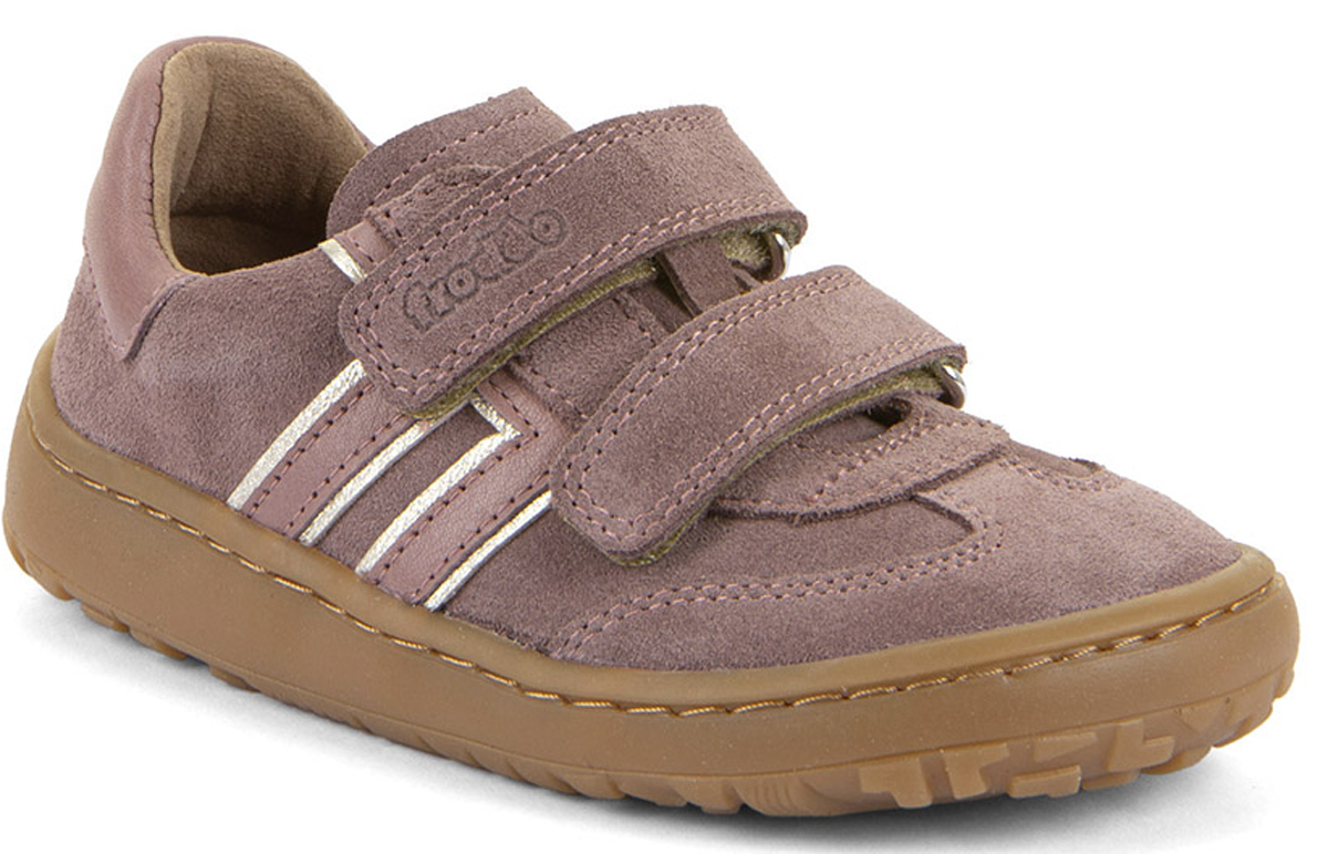 Barfußsneaker aus Leder mit Doppelklett von FRODDO *Barefoot F Motion* in Dark Pink G3130292