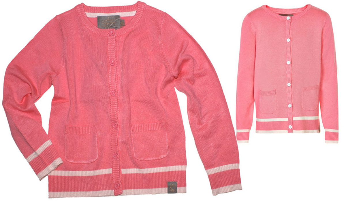 Wunderschöne, weich fließende Strickjacke z. knöpfen in Soft Pink von CREAMIE 10800033