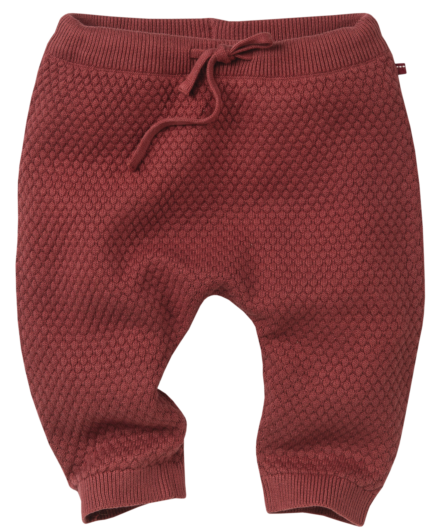 Bequeme lange Strickhose in Bordeaux aus GOTS zert. BIO BW von PEOPLE Wear Organic 2221002