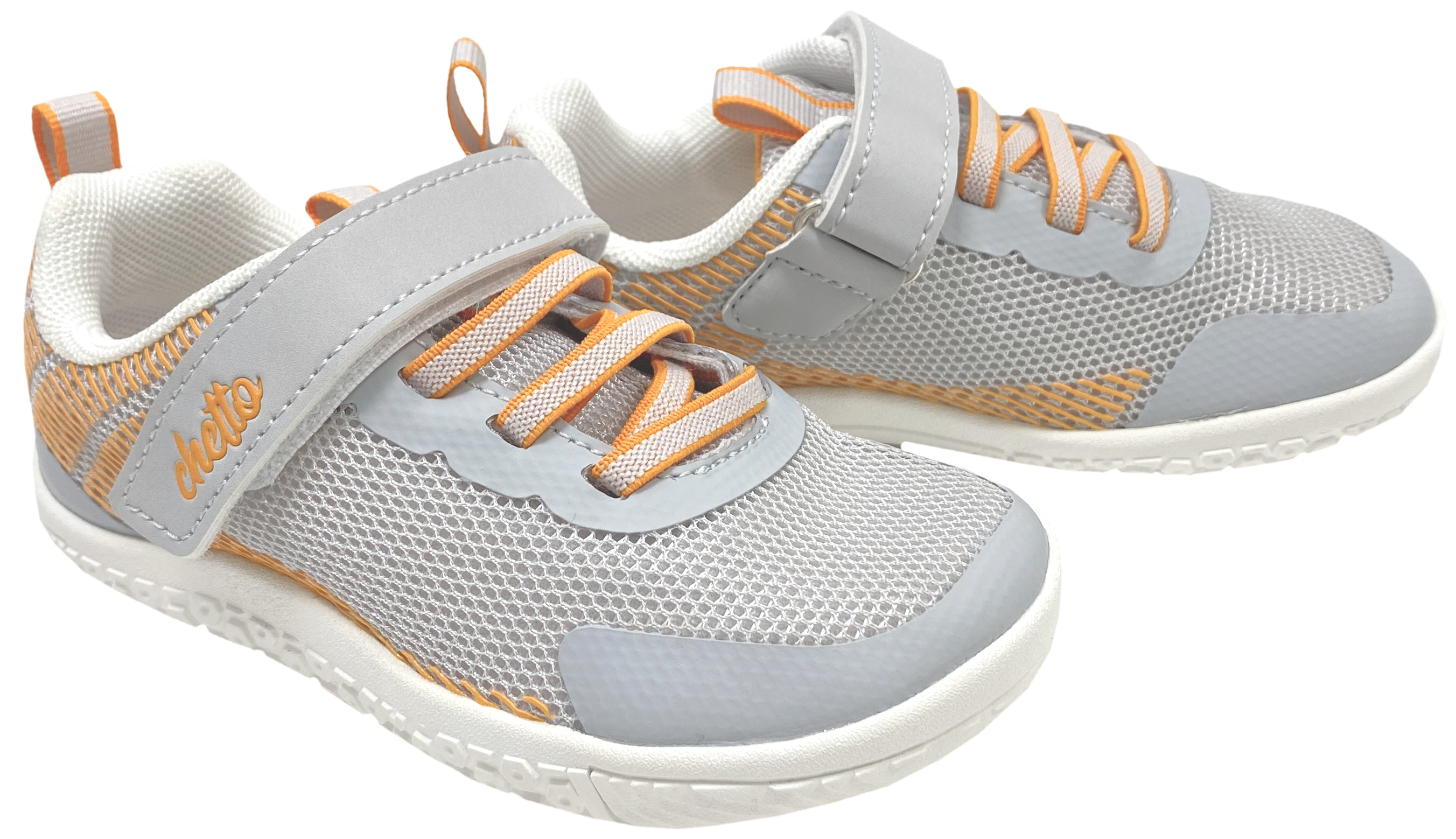 Vegane Barfuß-Sneaker in Grau Non-Marking Sohle von CHETTO Barefoot