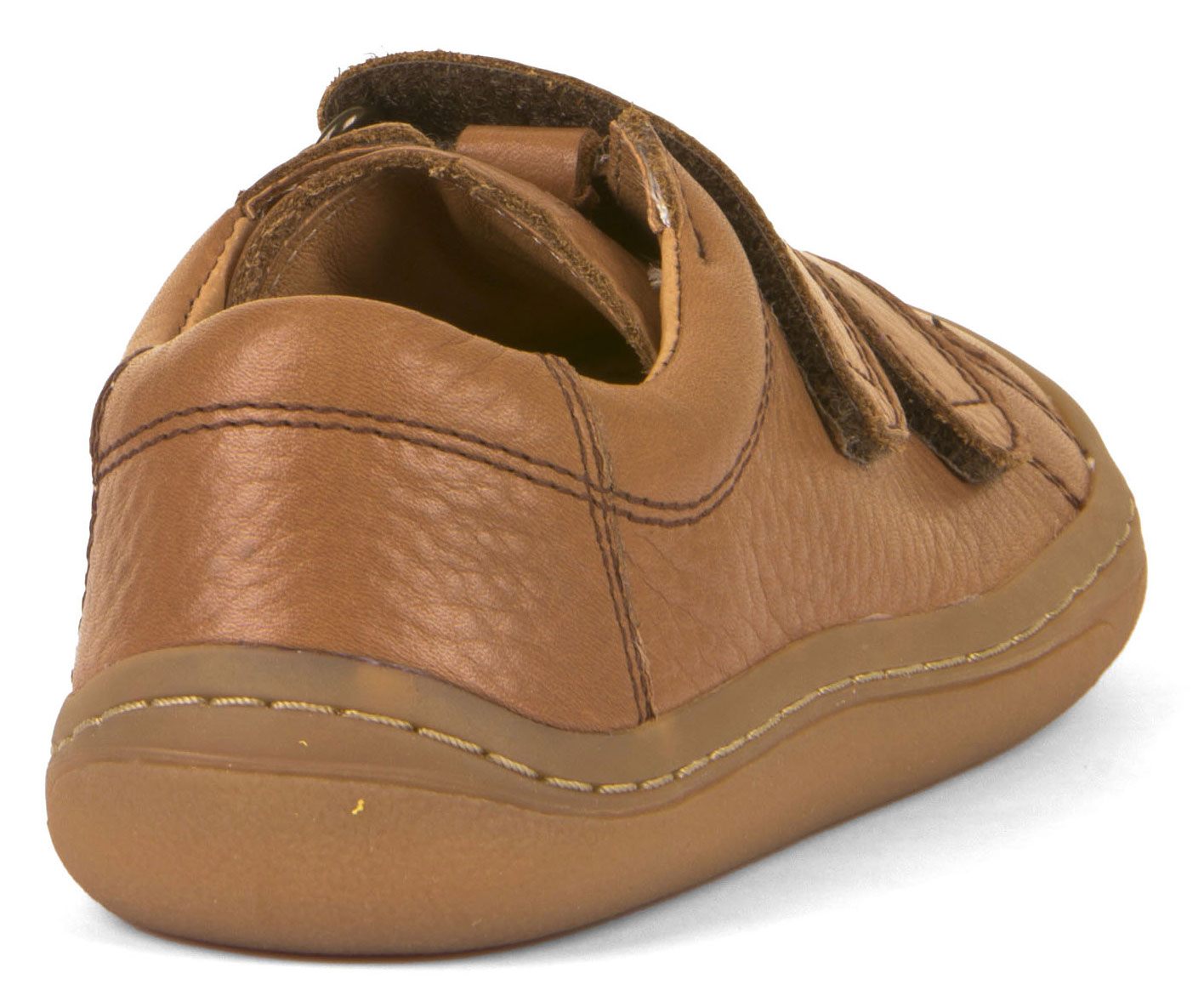 Low Top Sneaker mit Klett, Barfußschuhe aus Terracare Leder in Cognac v. FRODDO G3130201-1