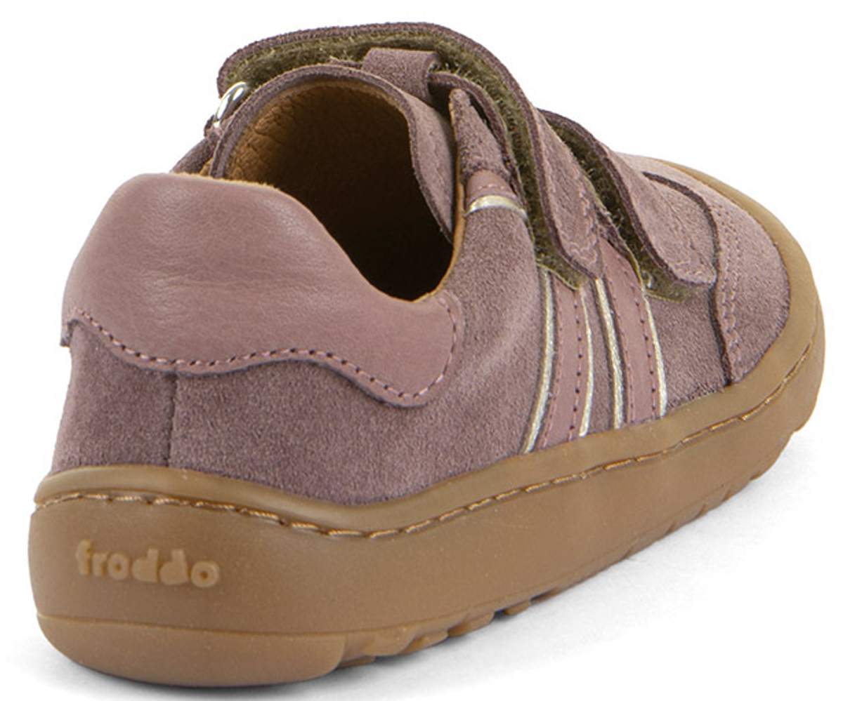 Barfußsneaker aus Leder mit Doppelklett von FRODDO *Barefoot F Motion* in Dark Pink G3130292