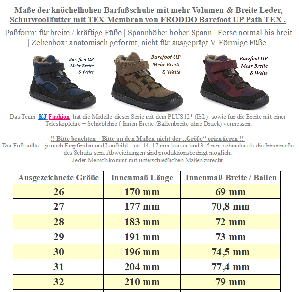 Waldkita Barfußschuh + Schurwollfutter & TEX M. Barefoot UP Path von FRODDO Dark Brown G3110288
