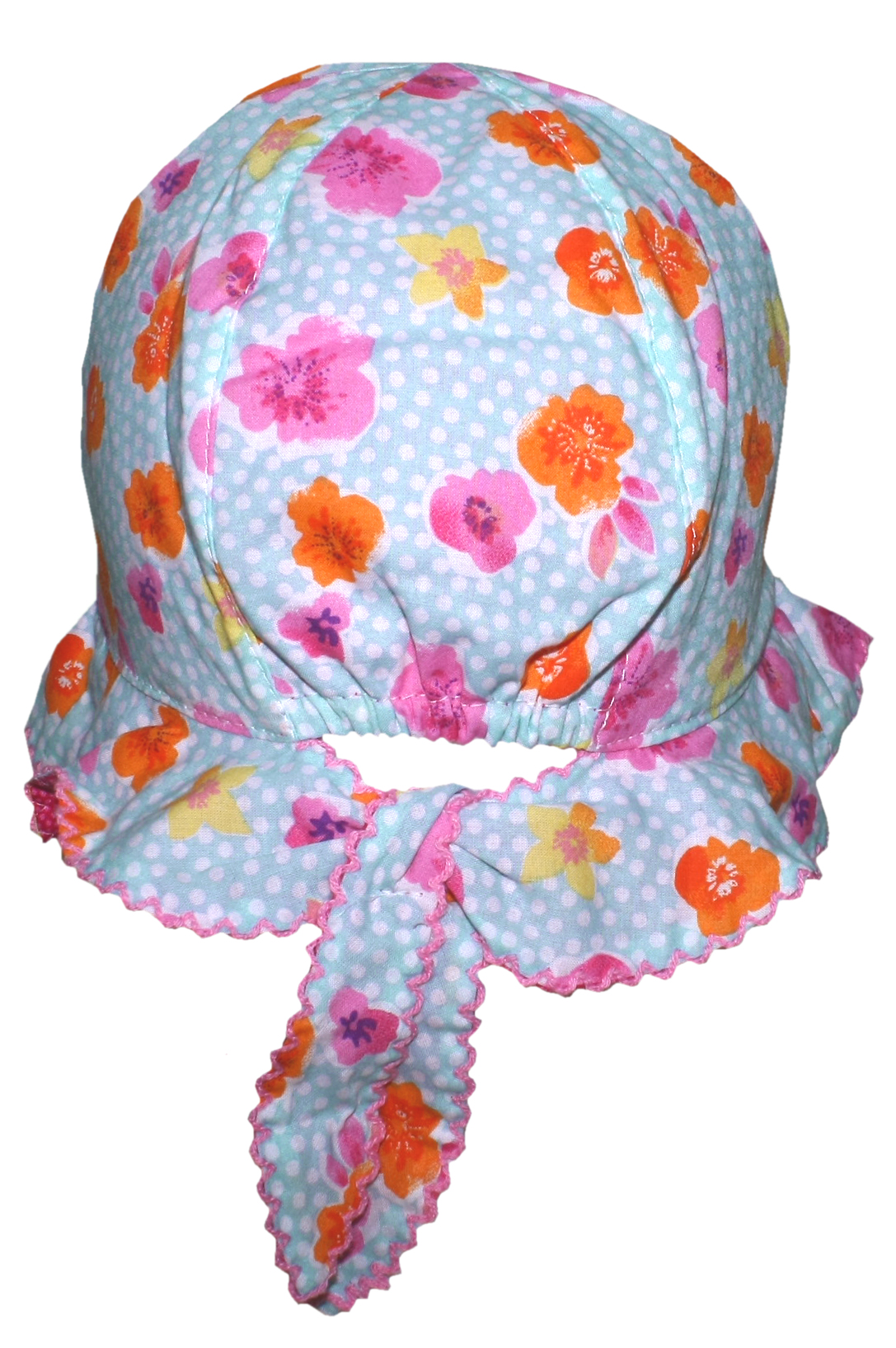 Sonnenhut zum wenden UV 15 in Hellblau bunte Blüten/ Magenta Pink von MAXIMO 963800 fb1913