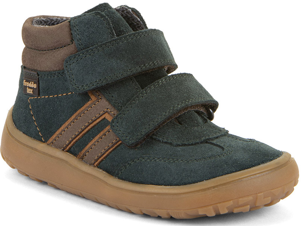 Leder Minimalschuhe Knöchelhoch + TEX Membran FRODDO Barefoot *F-Motion* Petrol G3110285