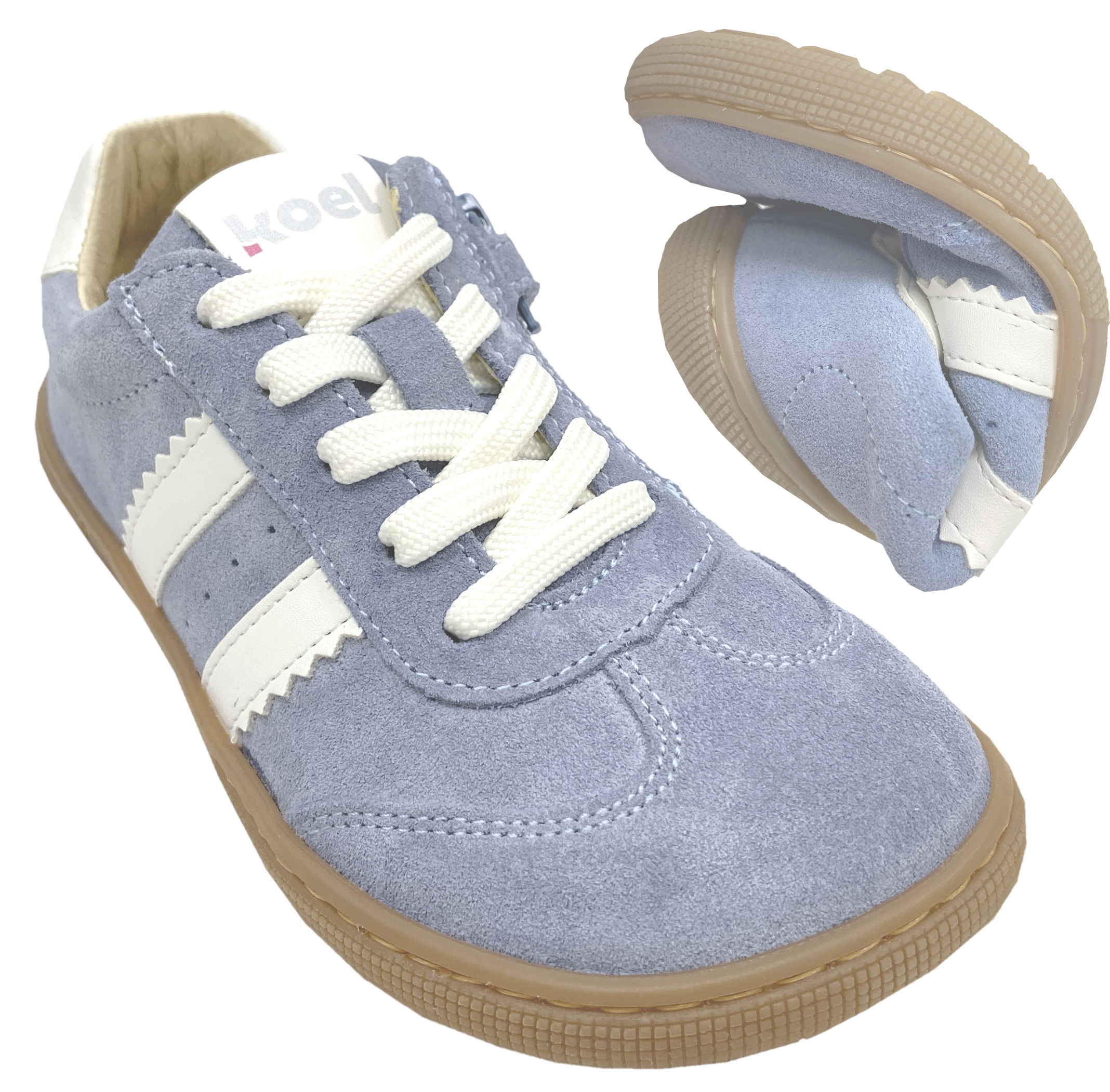Low Top Wildleder Sneaker in Lavendel, Zipper & Schnürung von KOEL * D.Suede * 08M037.301