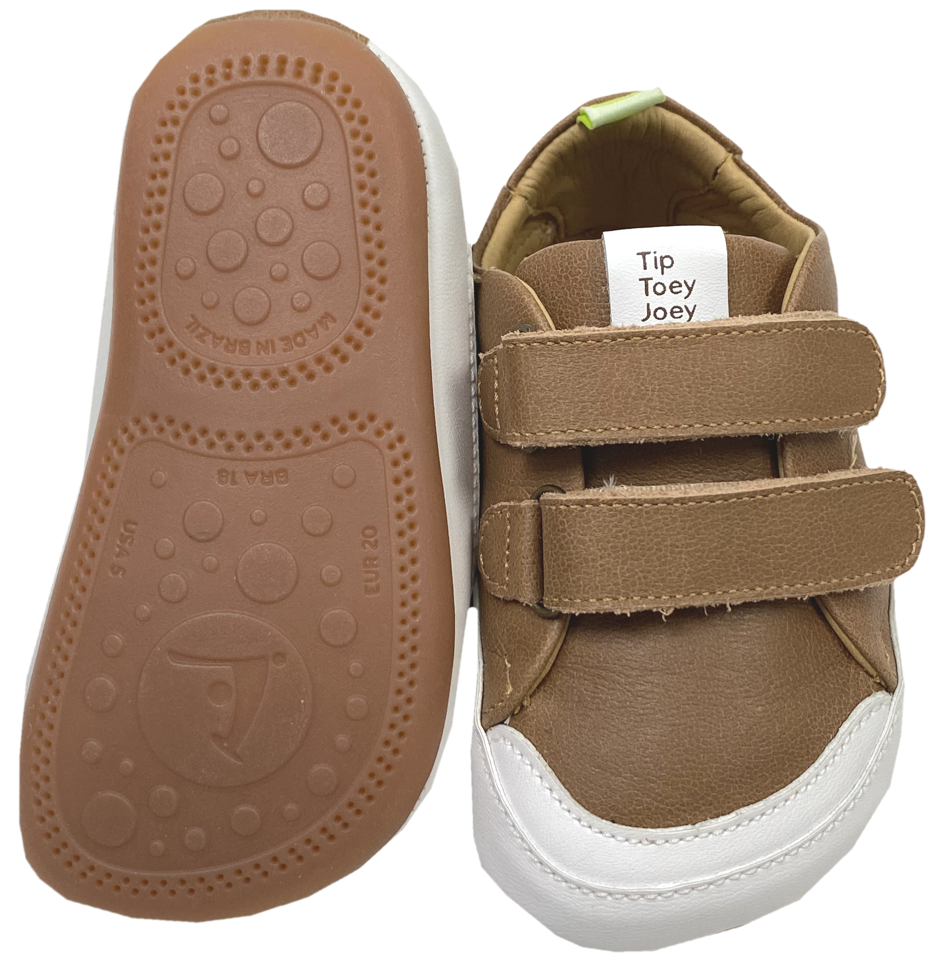 Knautschiger Lederschuh mit Minimalsohle Barfußsneaker *BOSSY* Braun von TIP TOEY JOEY