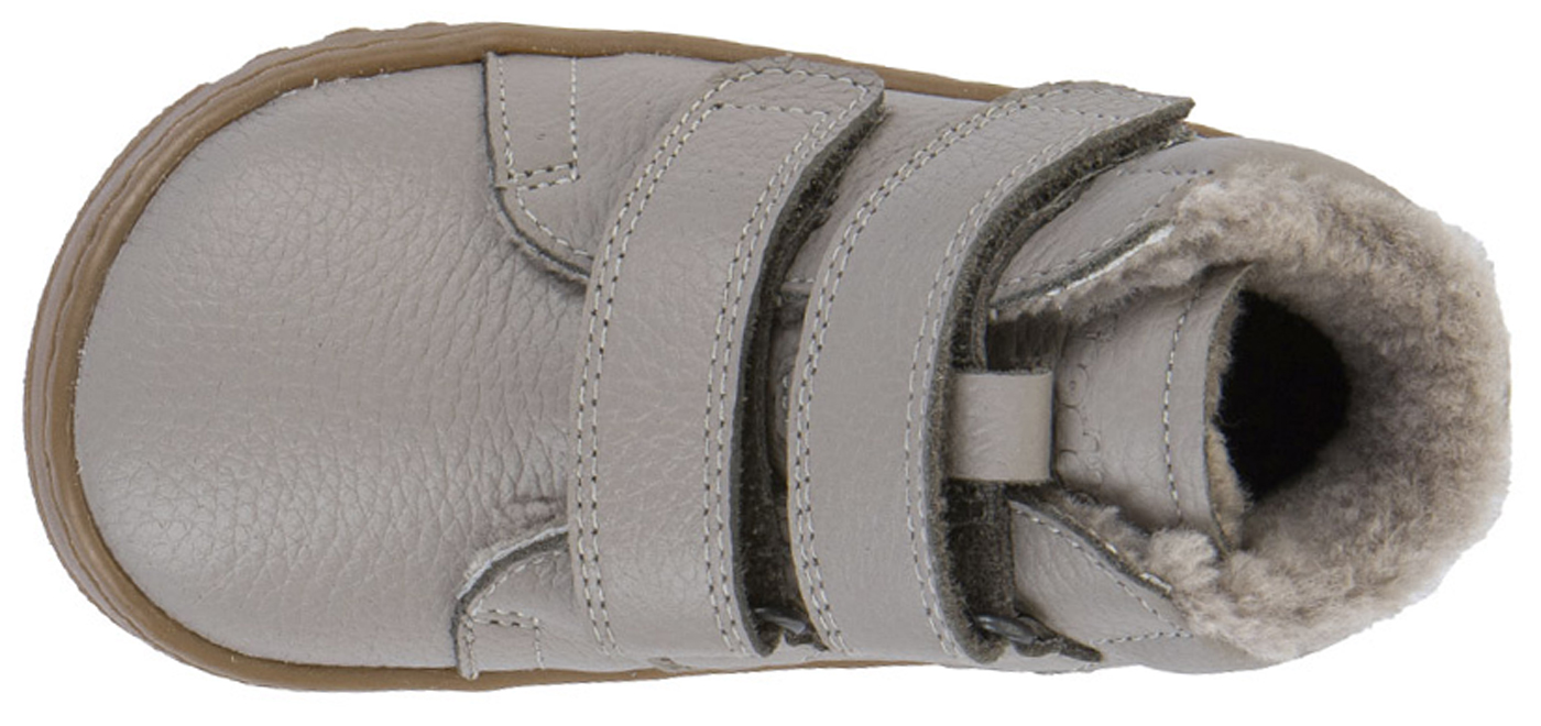 Lammfell gefütterte Lederschuhe Barfußschuhe von FRODDO Barefoot UP Furry in Grau G3110287