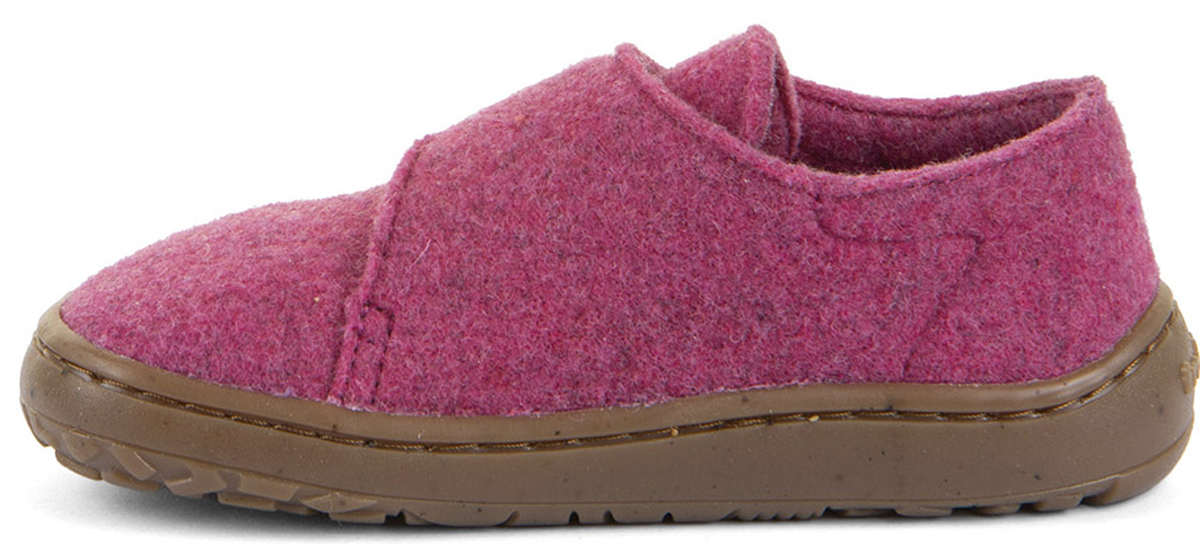 Woll- Hausschuhe mit Klett, in Pink / Fuxia von * Froddo Barefoot* knautschige Minimalsohle G1700420
